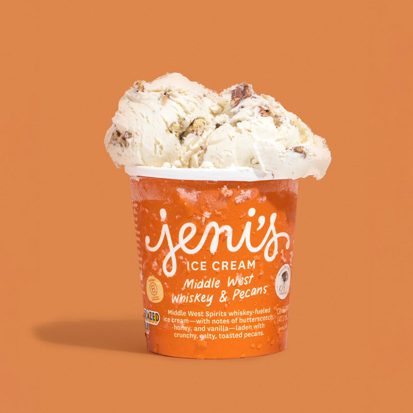 Middle West Whiskey & Pecans Pint Jeni's Splendid Ice Creams   