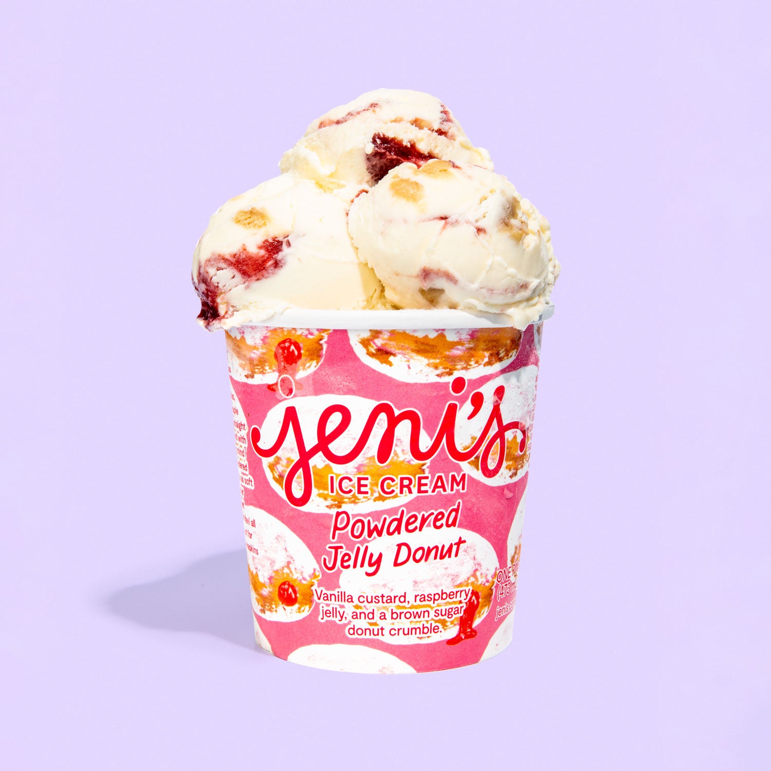 Powdered Jelly Donut Pint Jeni's Splendid Ice Creams   