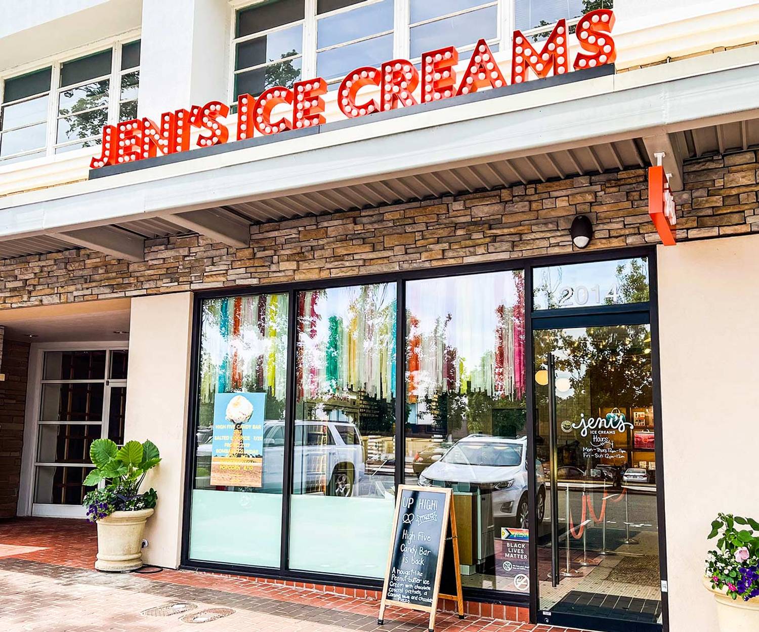 Jeni's storefront in the Village District of Raleigh, NC